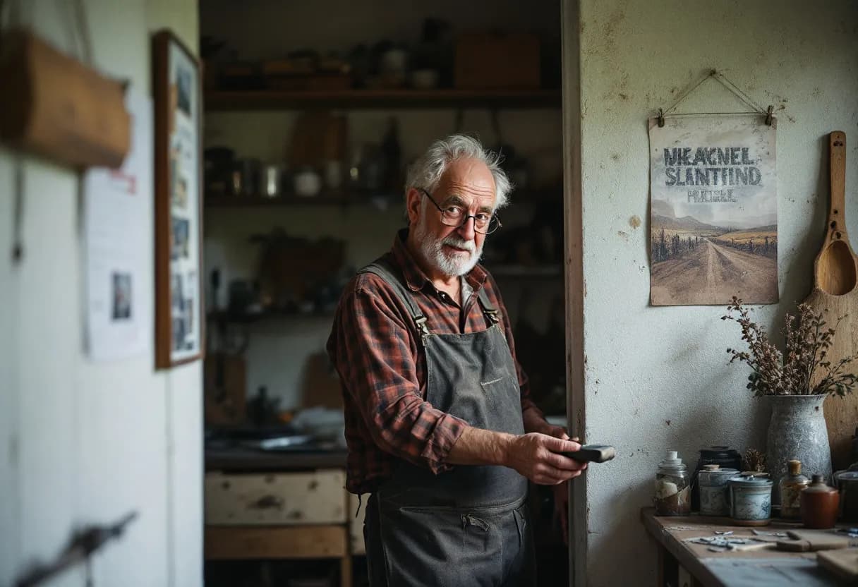 Een ervaren stukadoor in een strak afgewerkte woonkamer in Limburg strijkt met een spaan vakkundig pleister glad op een muur.